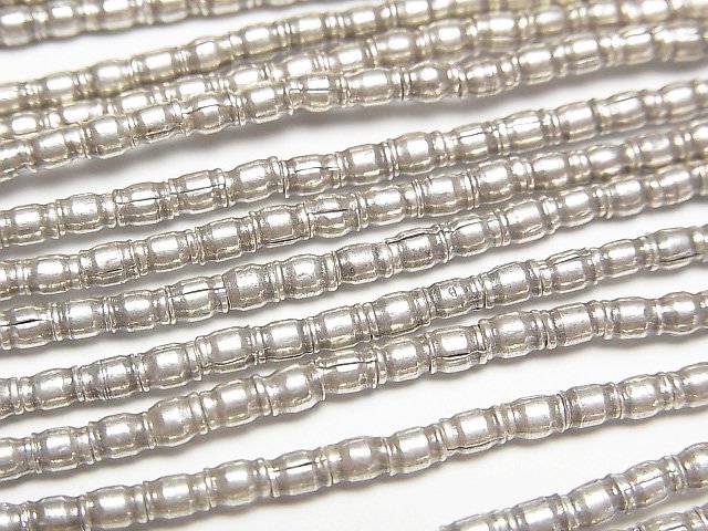 カレンシルバー 模様入りロンデル3×3×2.5mm 1/4連～1連（約69cm