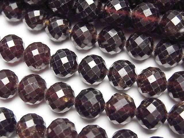 【動画】【素晴らしい輝き】ヘソナイトAA+ ラウンドカット8mm 1連(約36cm)の画像