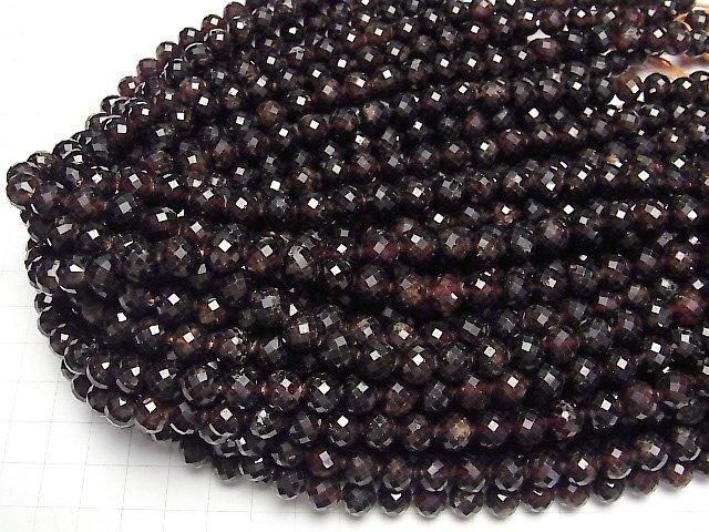 【動画】【素晴らしい輝き】ヘソナイトAA+ ラウンドカット8mm 1連(約36cm) サムネイル4