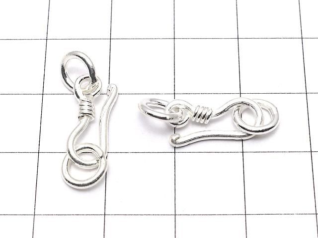 Silver925 丸カン付きU字フック15×6.5mm ホワイトシルバー 1個 サムネイル2