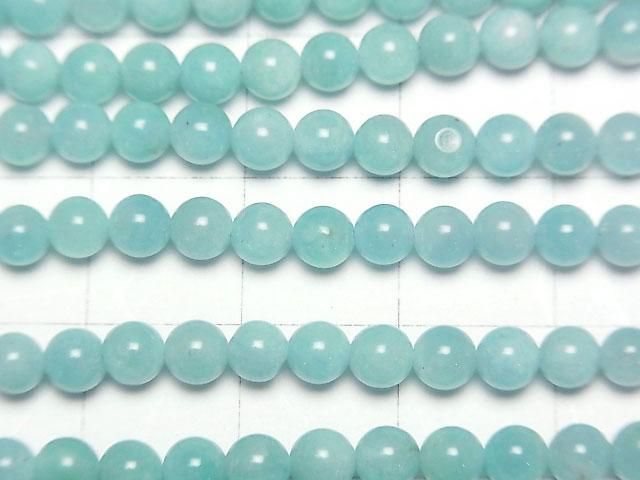 【動画】ペルー産アマゾナイトAAA- ラウンド4mm 1連(約38cm) サムネイル2