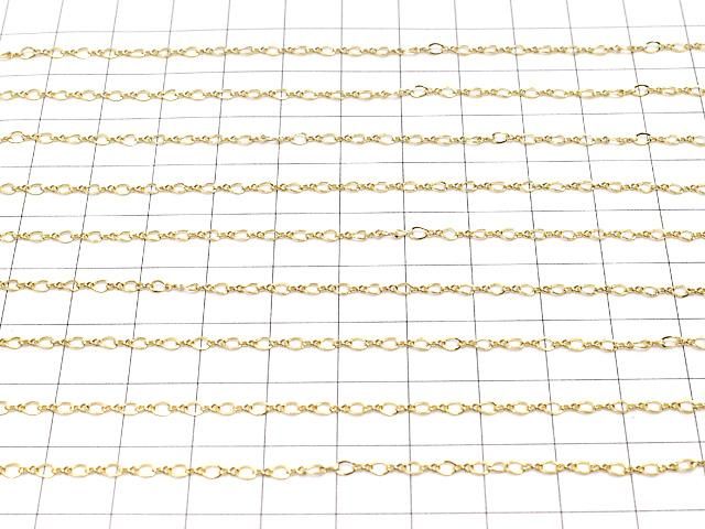14KGF フィガロ(ロングアンドショート)チェーン 2.1mm ツイスト 10センチ サムネイル4