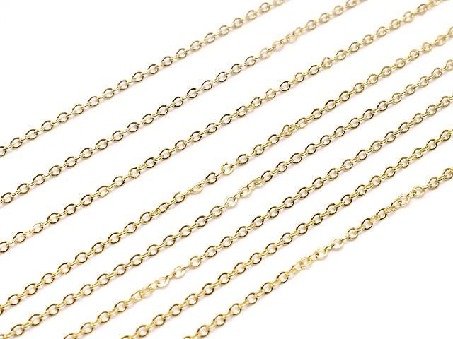 14KGF 平小豆チェーン 1.4mm 【40cm】 【45cm】ネックレス 1本の画像