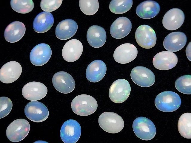 【動画】宝石質エチオピア産オパールAAA- オーバル カボション10×8mm 2個 サムネイル2