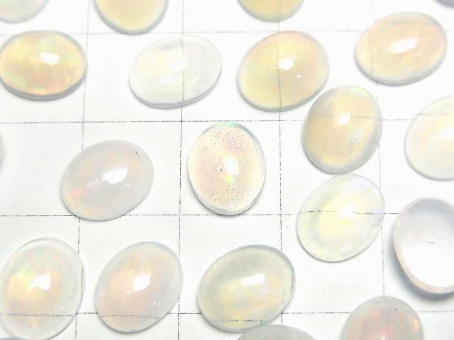 【動画】宝石質エチオピア産オパールAAA- オーバル カボション10×8mm 2個 サムネイル4