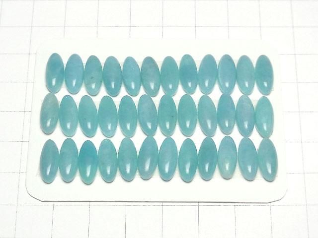 【動画】ペルー産アマゾナイトAAA- 縦長オーバル カボション13.5×5.5mm 3個 サムネイル3