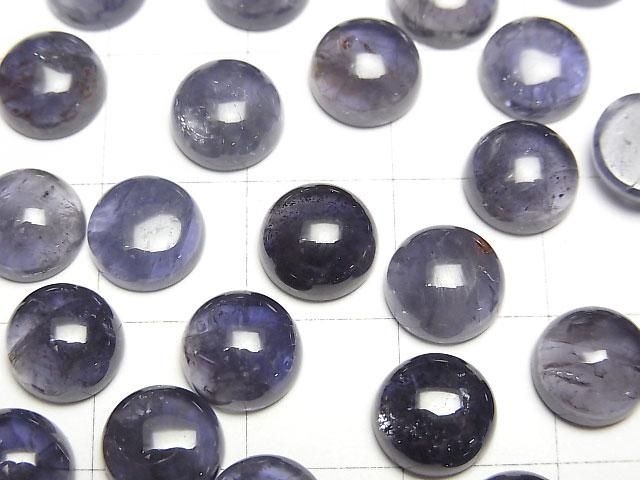 【動画】アイオライトAAA- ラウンド カボション8×8mm 3個 サムネイル2