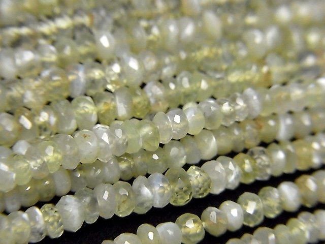【動画】宝石質クリソベリルキャッツアイAA++ ボタンカット 半連/1連(約38cm)の画像