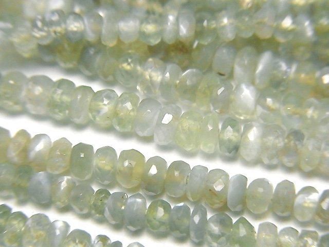 【動画】宝石質クリソベリルキャッツアイAA++ ボタンカット 半連/1連(約38cm)の画像