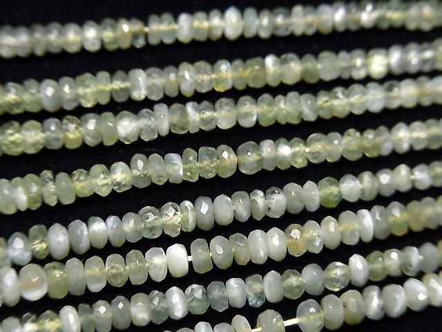 【動画】宝石質クリソベリルキャッツアイAA++ ボタンカット 半連/1連(約38cm) サムネイル3