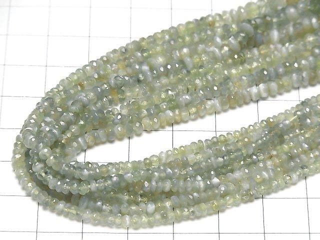 【動画】宝石質クリソベリルキャッツアイAA++ ボタンカット 半連/1連(約38cm) サムネイル4