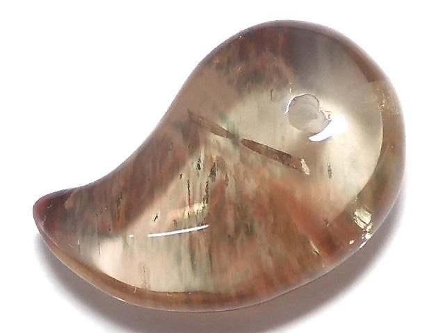 【動画】【1点もの】宝石質チベット産アンデシンAAA 勾玉 1個 NO.18の画像