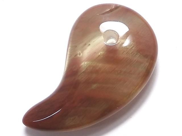 【動画】【1点もの】宝石質チベット産アンデシンAAA 勾玉 1個 NO.21の画像