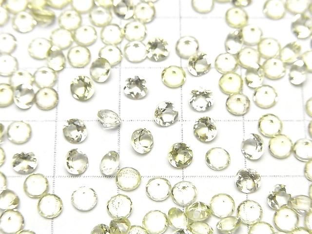 【動画】宝石質レモンクォーツAAA ルース ラウンドファセットカット4×4mm 10粒 サムネイル4