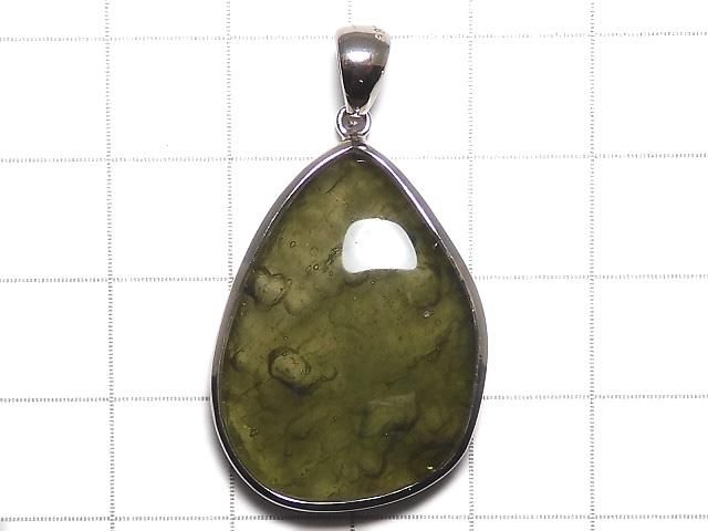 【動画】【1点もの】モルダバイトAAA ペンダントトップ(片面非研磨) SILVER925製 NO.3 サムネイル2