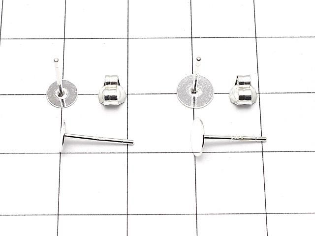【動画】Silver925 ピアスポスト&キャッチ ラウンドディスク 【3mm】【4mm】【5mm】【6mm】【8mm】 生地 2ペア サムネイル3