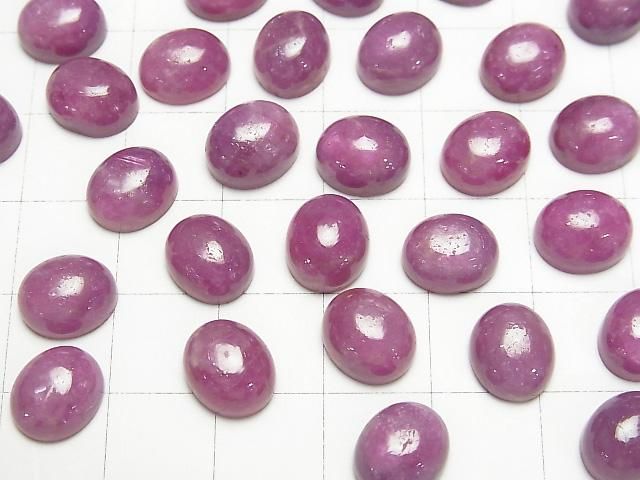 【動画】非加熱ルビーAA++ オーバル カボション10×8mm 1個 サムネイル3