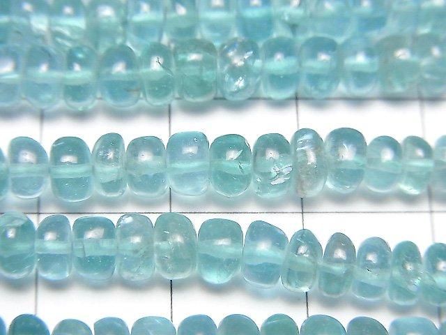 【動画】宝石質アパタイトAAA- ロンデル(ボタン)半連/1連(約44cm) サムネイル2
