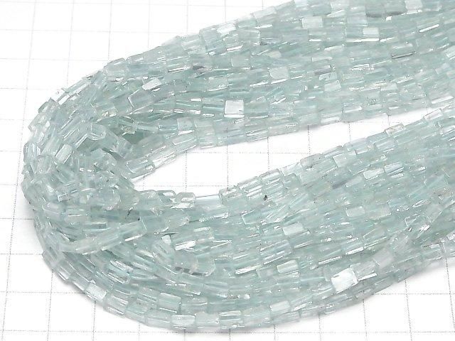 【動画】アクアマリンAA+ レクタングル~スクエア 1連(約42cm) サムネイル4