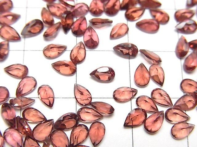 【動画】宝石質モザンビーク産ガーネットAAA ルース ペアシェイプファセットカット5×3mm 10粒 サムネイル2