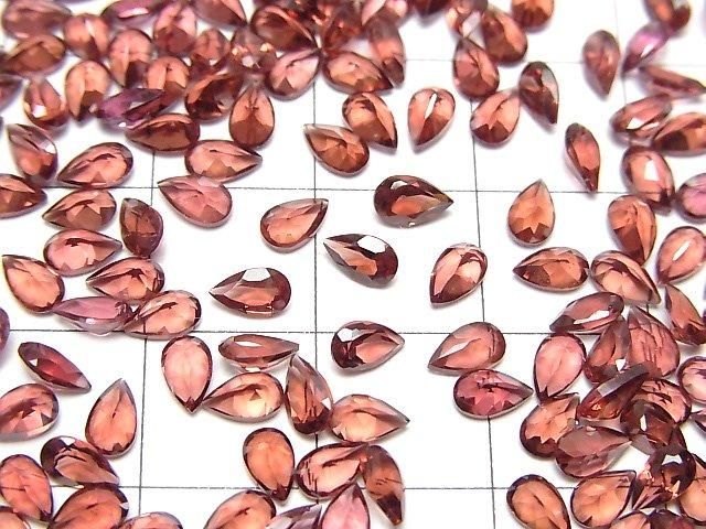 【動画】宝石質モザンビーク産ガーネットAAA ルース ペアシェイプファセットカット5×3mm 10粒 サムネイル3