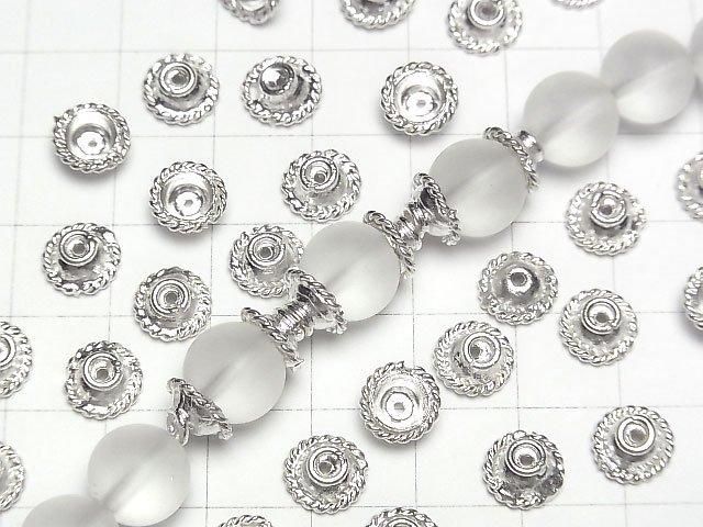 コッパー(銅) ビーズキャップ8×8×4mm シルバーコーティング 1/4連~1連(約18cm) サムネイル3