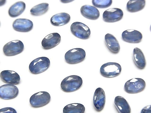 【動画】宝石質サファイアAAA- ルース オーバルファセットカット6×4mm 1粒の画像