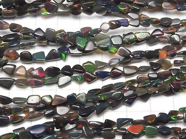 【動画】宝石質ブラックオパールAAA- タンブル 1連(約38cm) サムネイル3