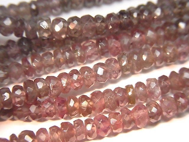 【動画】【素晴らしい輝き】宝石質カラーチェンジガーネットAA++ ボタンカット 半連/1連(約38cm)の画像
