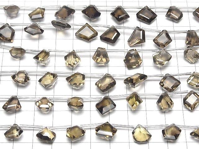 【動画】宝石質スモーキークォーツAAA ファンシーシェイプカット 【ライトカラー】 1連(8粒) サムネイル4