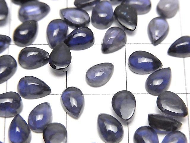 【動画】宝石質アイオライトAAA- ペアシェイプ カボション6×4mm 5個 サムネイル2