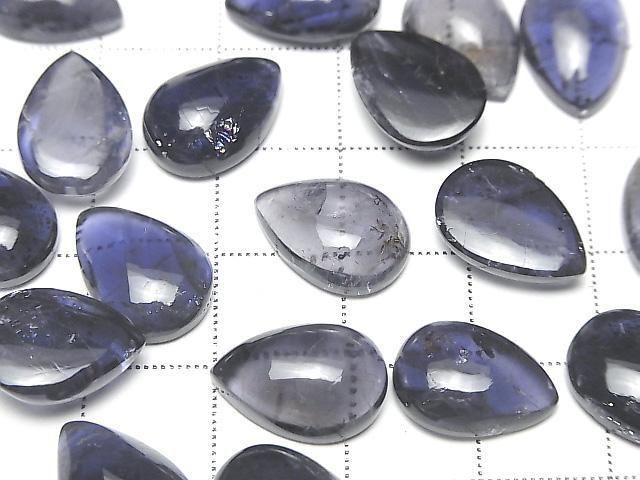 【動画】宝石質アイオライトAAA- ペアシェイプ カボション14×10mm 1個 サムネイル3
