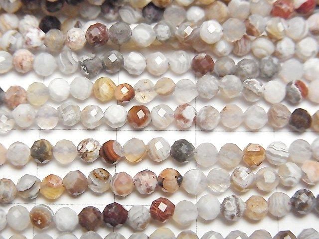 【動画】【素晴らしい輝き】ラグナレースアゲート ラウンドカット3mm 1連(約37cm) サムネイル2