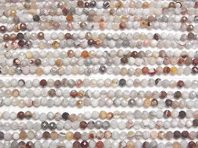 【動画】【素晴らしい輝き】ラグナレースアゲート ラウンドカット3mm 1連(約37cm) サムネイル3
