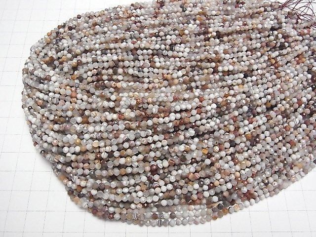【動画】【素晴らしい輝き】ラグナレースアゲート ラウンドカット3mm 1連(約37cm) サムネイル4