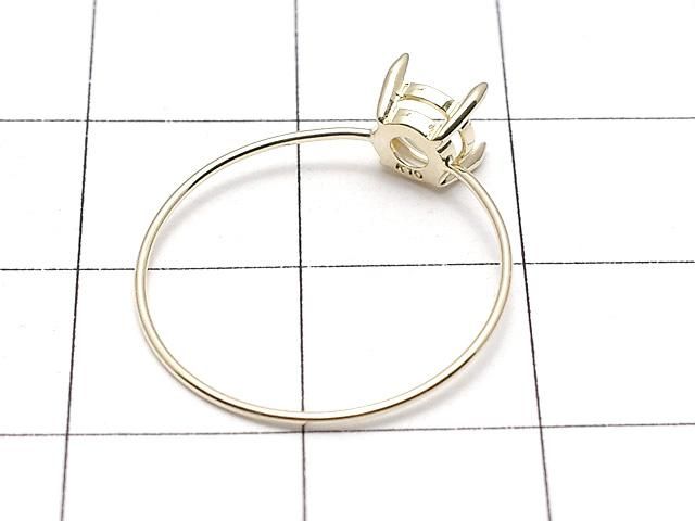 【動画】【日本製】【K10 Yellow Gold】リング空枠(爪留め)ラウンドファセットカット5mm用 1個 サムネイル3
