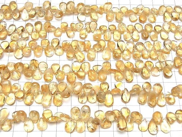 【動画】宝石質シトリンAA++ ペアシェイプ(プレーン) 1連(約34cm) サムネイル4