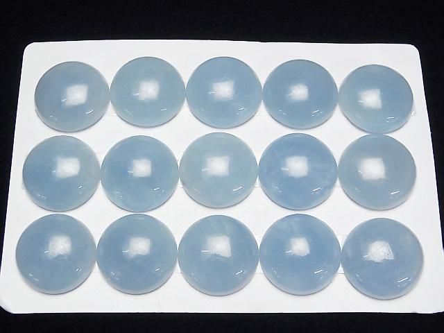 【動画】ナミビア産アクアマリンAAA ラウンド カボション20×20mm 1個 サムネイル4
