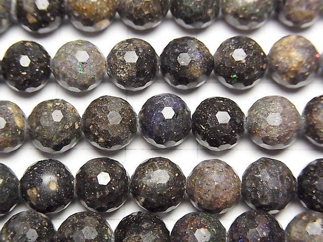 【動画】【素晴らしい輝き】マトリックスオパールAA++ 128面ラウンドカット7.5mm 半連/1連(約36cm) サムネイル2