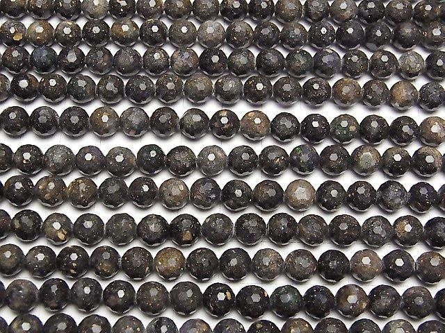 【動画】【素晴らしい輝き】マトリックスオパールAA++ 128面ラウンドカット7.5mm 半連/1連(約36cm) サムネイル3