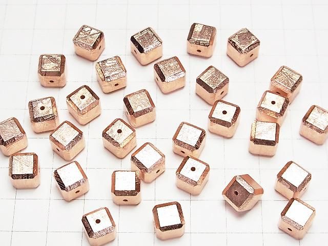 【動画】メテオライト(ムオニナルスタ隕石) キューブ6mm・8mm・10mm ピンクゴールド NO.1 1粒 サムネイル4