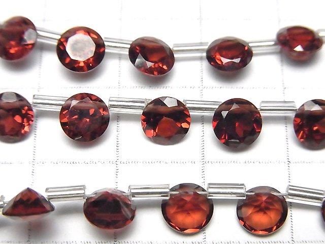 【動画】宝石質モザンビークガーネットAAA ラウンドファセットカット6×6mm 半連/1連(18粒) サムネイル2