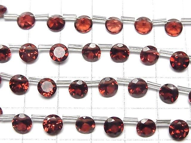 【動画】宝石質モザンビークガーネットAAA ラウンドファセットカット6×6mm 半連/1連(18粒) サムネイル3