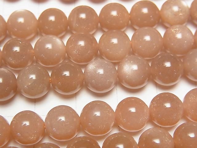【動画】オレンジムーンストーンAAA- ラウンド8mm 半連/1連(約38cm) サムネイル2