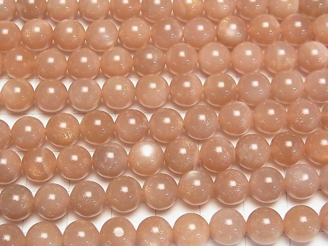 【動画】オレンジムーンストーンAAA- ラウンド8mm 半連/1連(約38cm) サムネイル3