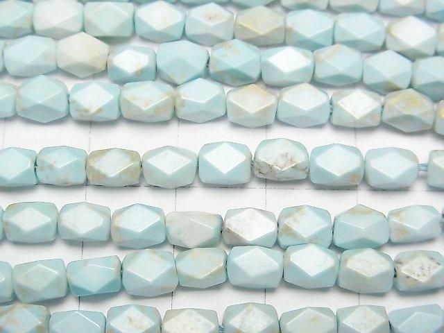 【動画】マグネサイトターコイズ レクタングルチューブカット6×5×5mm 1連(約34cm) サムネイル2