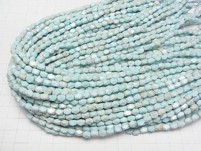 【動画】マグネサイトターコイズ レクタングルチューブカット6×5×5mm 1連(約34cm) サムネイル4