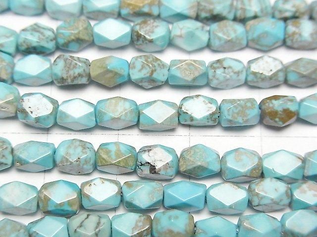 【動画】マグネサイトターコイズ レクタングルチューブカット5×4×4mm 1連(約34cm) サムネイル2