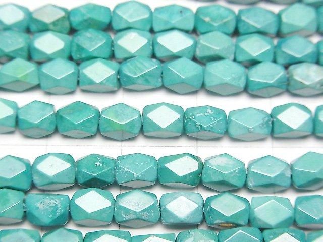 【動画】マグネサイトターコイズ レクタングルチューブカット6×5×5mm 1連(約35cm) サムネイル2