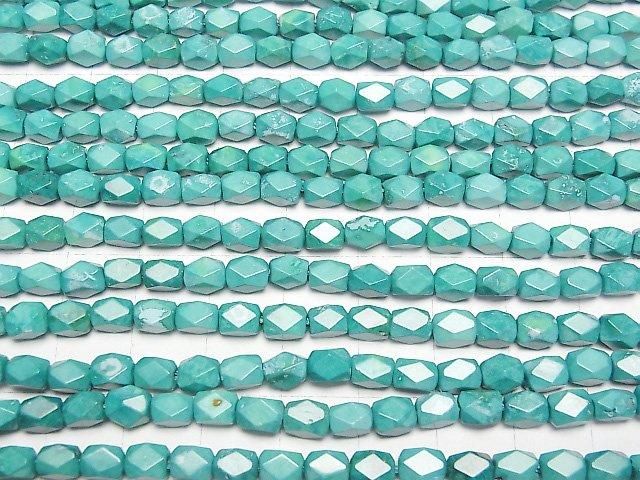 【動画】マグネサイトターコイズ レクタングルチューブカット6×5×5mm 1連(約35cm) サムネイル3